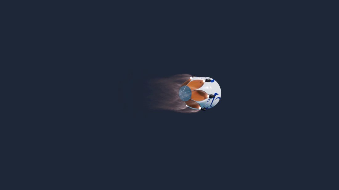 Nautilus ascending, tracked from the ground